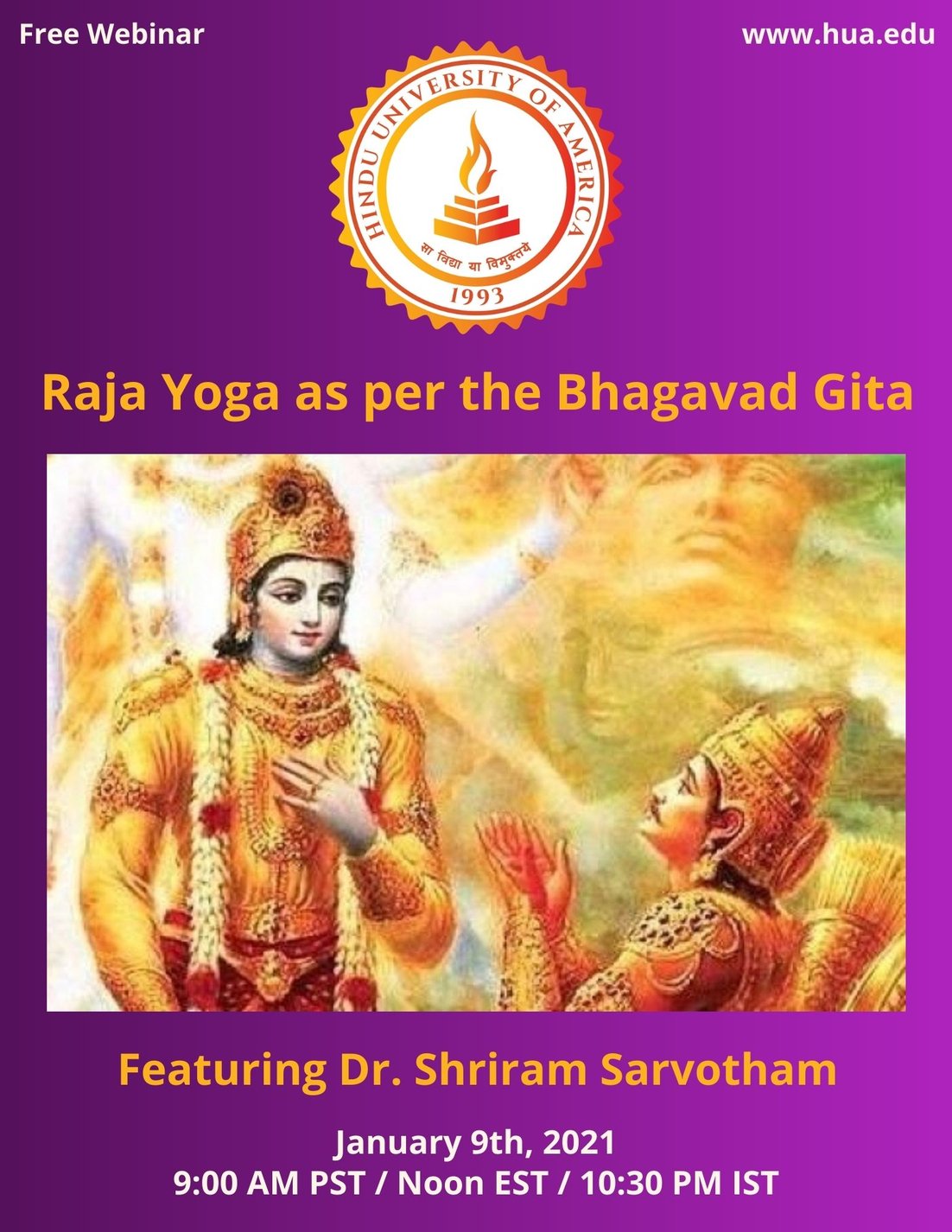 Raja Yoga as per the Bhagavad Gita - January 9, 2021